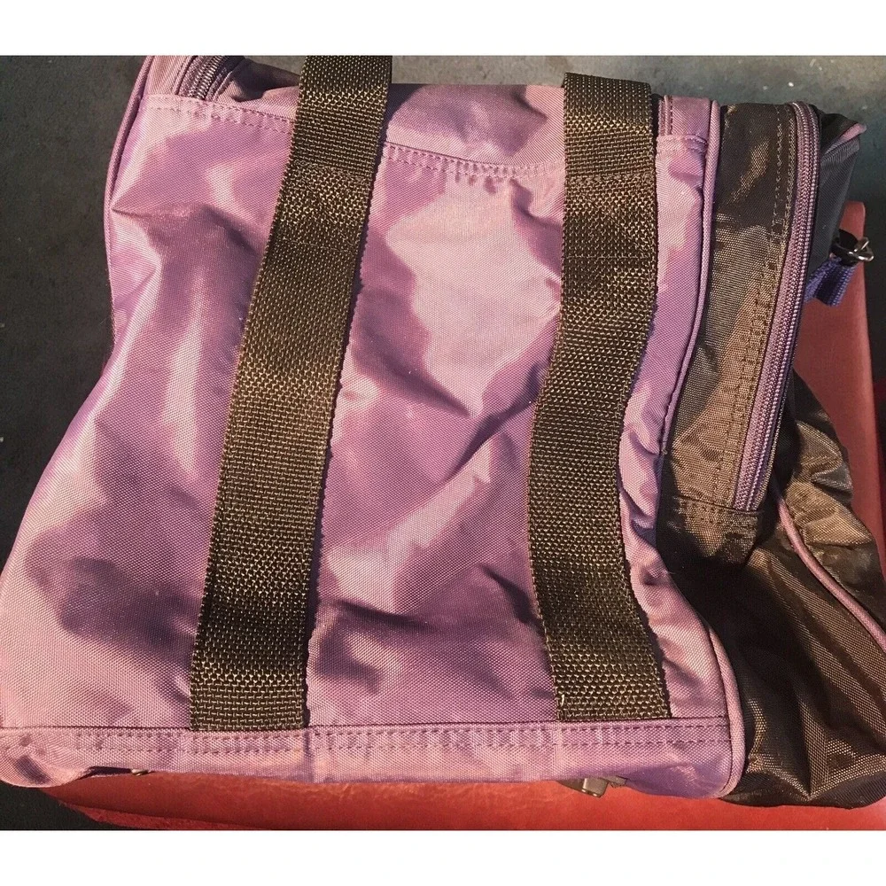 KR X-Line Purple 1 Ball Bowling And Shoe Bag 3 Zipper Compartments Nylon